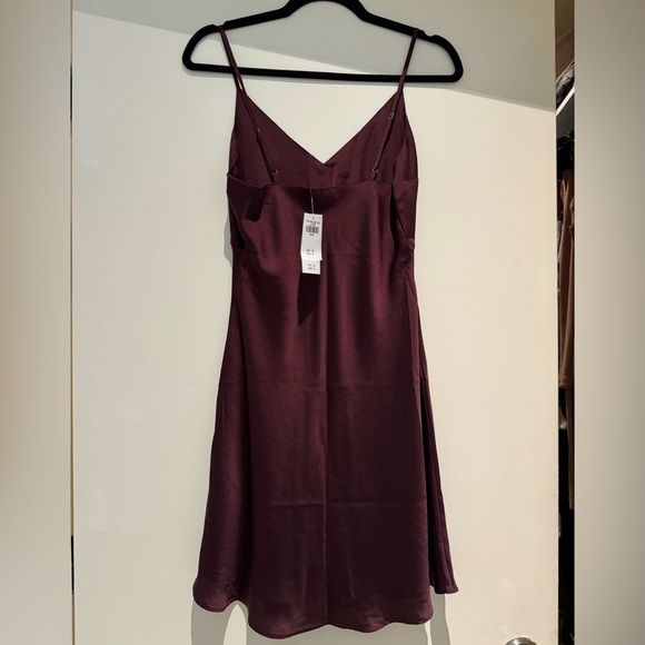Abercrombie & Fitch Satin Slip Mini Dress; color Maroon; size XS - Picture 5 of 8